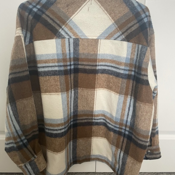 ZARA LONG PLAID OVERSHIRT - Picture 3 of 4